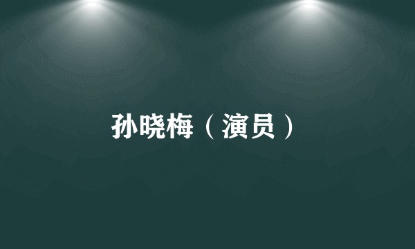 孙晓梅（演员）