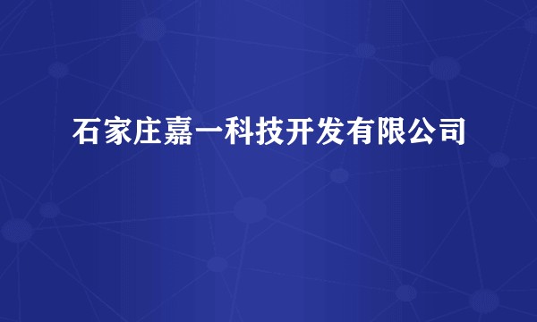 石家庄嘉一科技开发有限公司