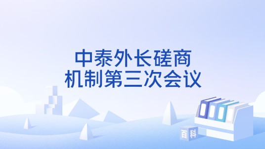 中泰外长磋商机制第三次会议