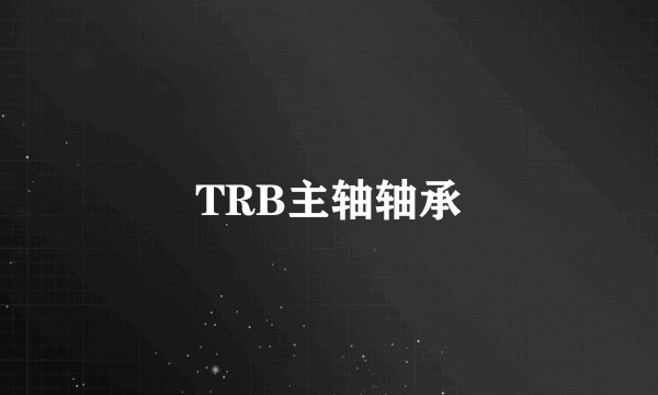TRB主轴轴承