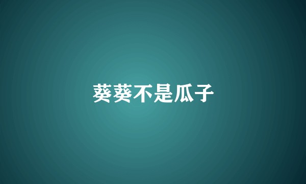 葵葵不是瓜子
