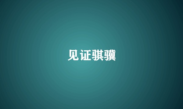 见证骐骥