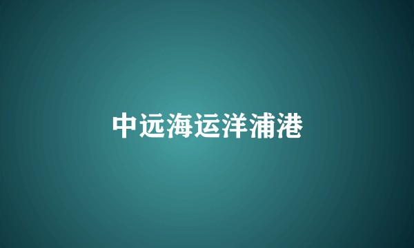 中远海运洋浦港
