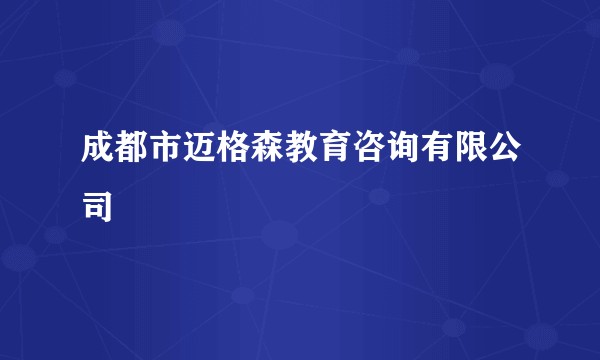 成都市迈格森教育咨询有限公司