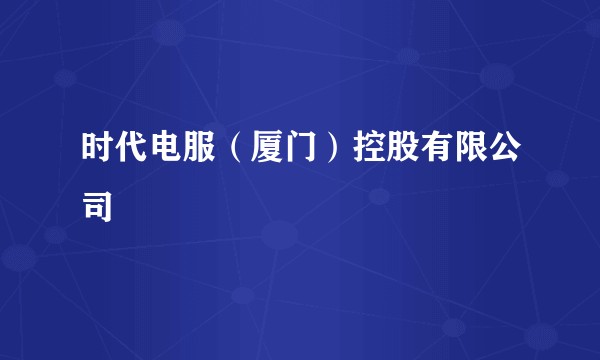 时代电服（厦门）控股有限公司
