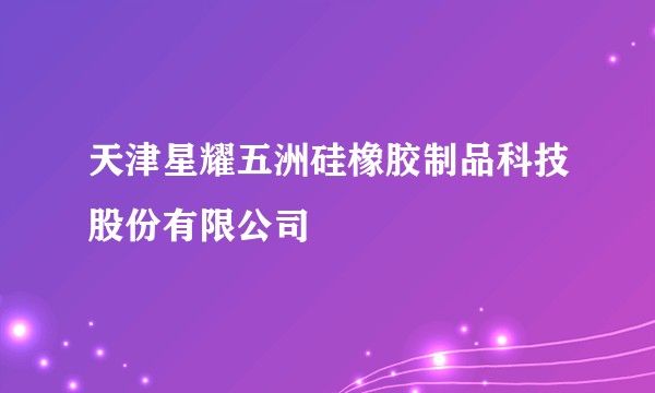 天津星耀五洲硅橡胶制品科技股份有限公司