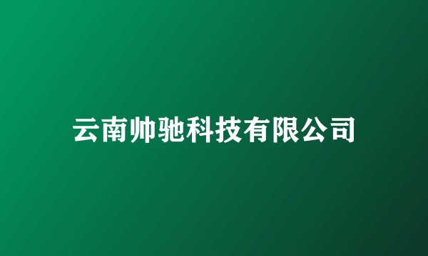 云南帅驰科技有限公司
