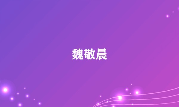 魏敬晨