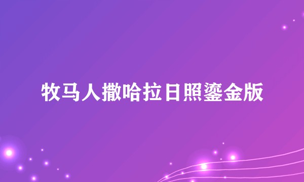 牧马人撒哈拉日照鎏金版