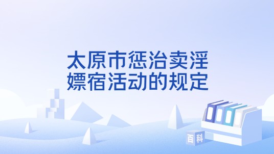 太原市惩治卖淫嫖宿活动的规定