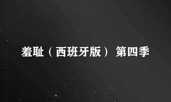羞耻（西班牙版） 第四季