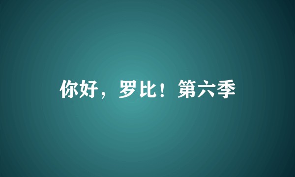 你好，罗比！第六季