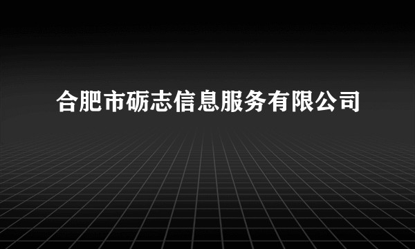 合肥市砺志信息服务有限公司