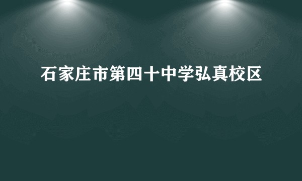 石家庄市第四十中学弘真校区