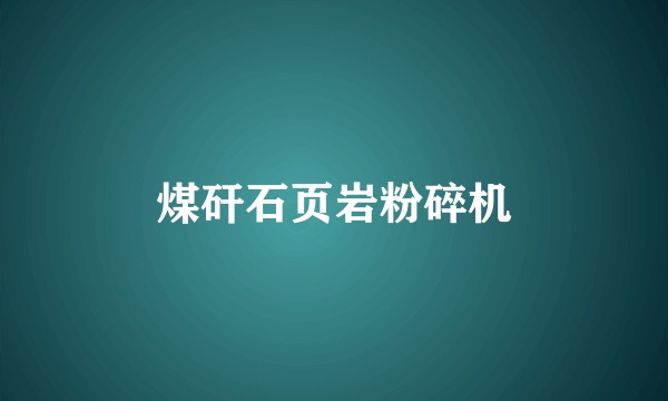 煤矸石页岩粉碎机
