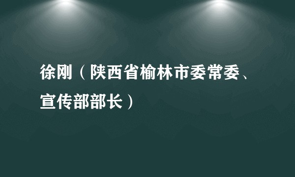 徐刚（陕西省榆林市委常委、宣传部部长）