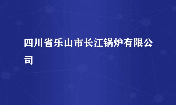 四川省乐山市长江锅炉有限公司