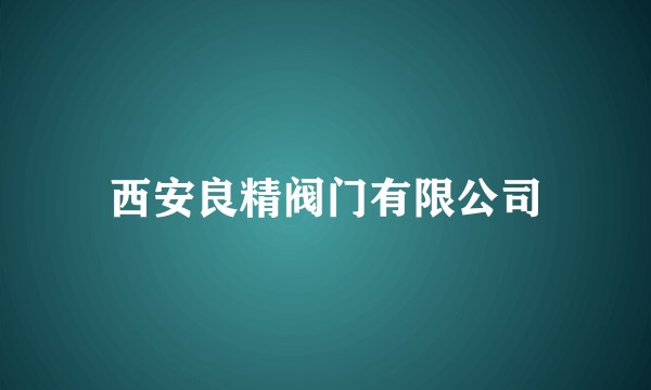 西安良精阀门有限公司