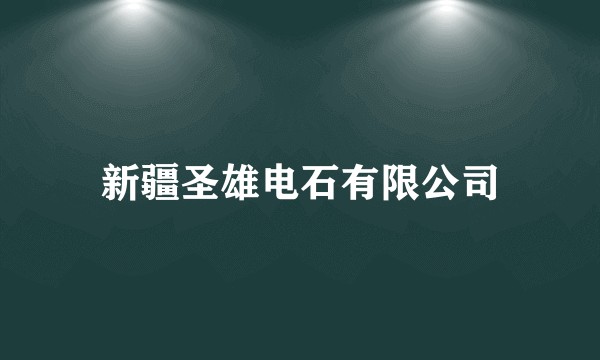新疆圣雄电石有限公司