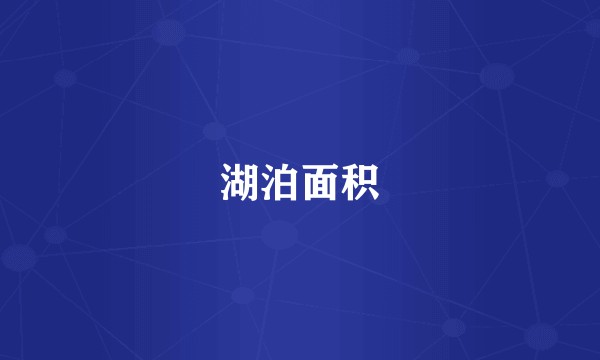 湖泊面积