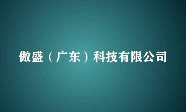 傲盛（广东）科技有限公司