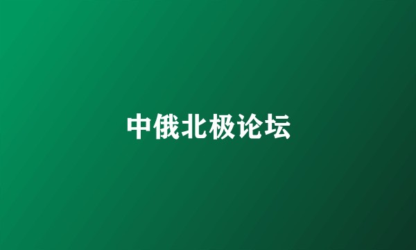 中俄北极论坛