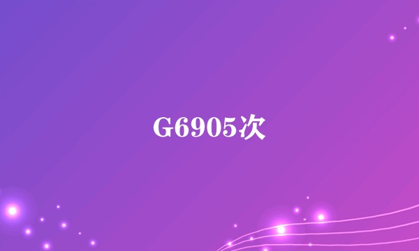 G6905次