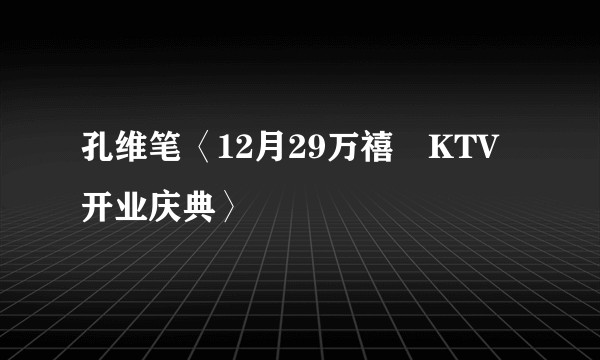 孔维笔〈12月29万禧龍KTV开业庆典〉