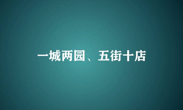 一城两园、五街十店