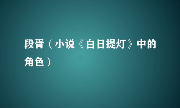 段胥（小说《白日提灯》中的角色）