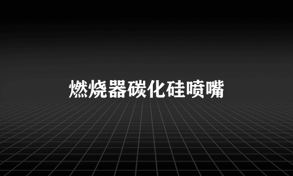 燃烧器碳化硅喷嘴
