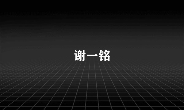 谢一铭