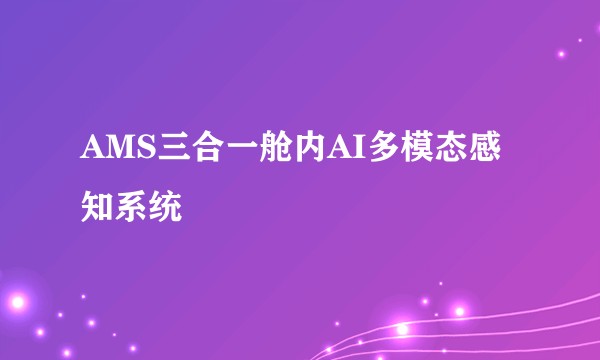AMS三合一舱内AI多模态感知系统