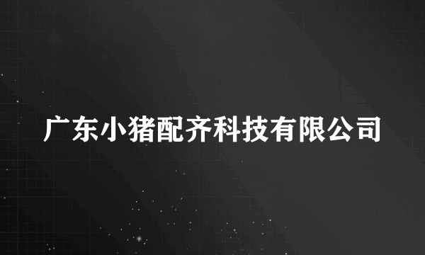 广东小猪配齐科技有限公司