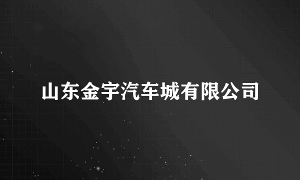 山东金宇汽车城有限公司