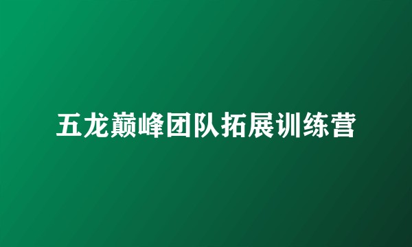五龙巅峰团队拓展训练营