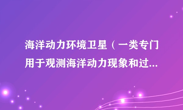 海洋动力环境卫星（一类专门用于观测海洋动力现象和过程的卫星）