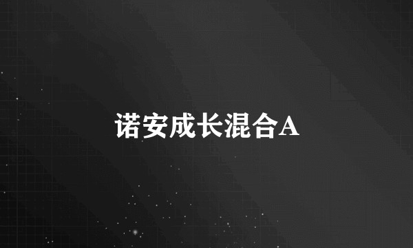 诺安成长混合A