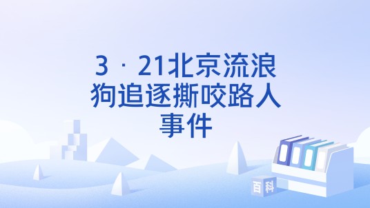 3·21北京流浪狗追逐撕咬路人事件