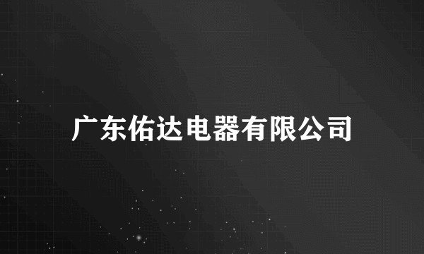 广东佑达电器有限公司