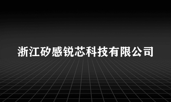 浙江矽感锐芯科技有限公司