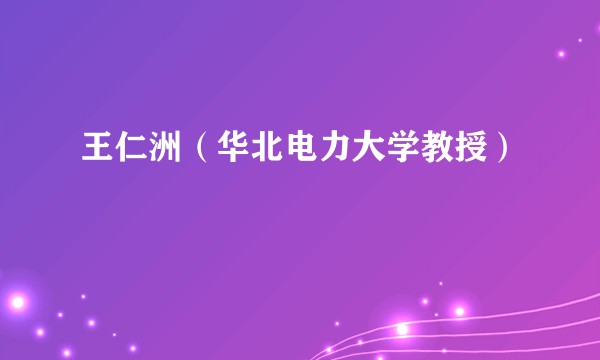 王仁洲（华北电力大学教授）