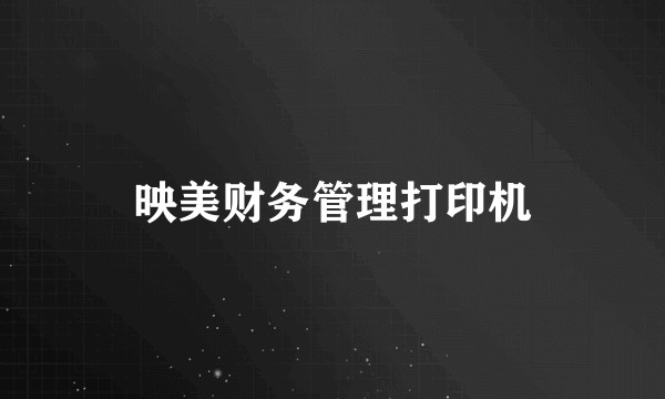 映美财务管理打印机