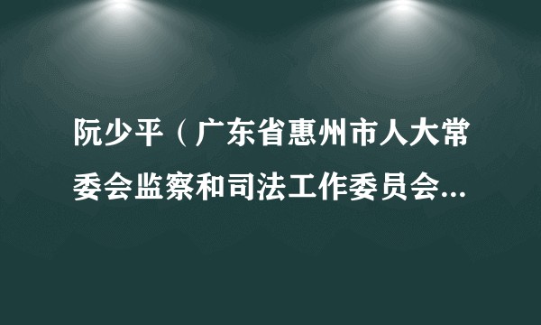阮少平（广东省惠州市人大常委会监察和司法工作委员会原主任）