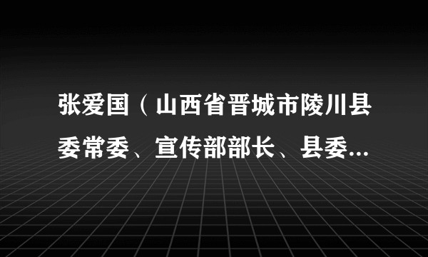 张爱国（山西省晋城市陵川县委常委、宣传部部长、县委办主任）