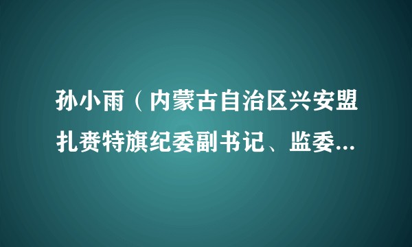 孙小雨（内蒙古自治区兴安盟扎赉特旗纪委副书记、监委副主任）