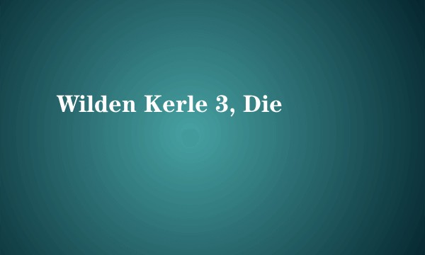 Wilden Kerle 3, Die