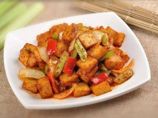 素鸡炒香豆腐
