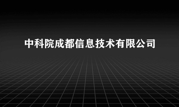 中科院成都信息技术有限公司