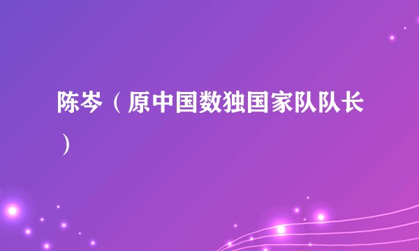 陈岑（原中国数独国家队队长）